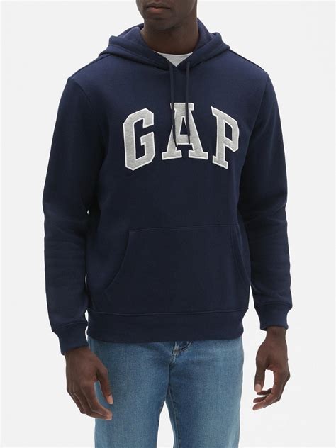 gap logo hoodie navy blue|More.